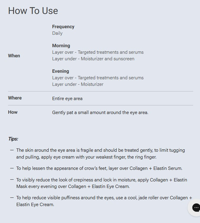 Collagen + Elastin Eye Cream