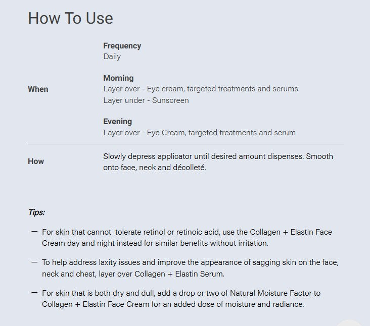 Collagen + Elastin Face Cream