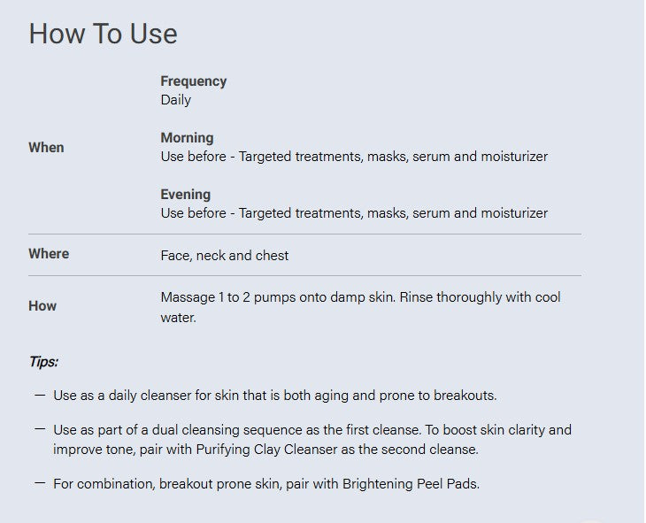 Enzymatic Foaming Cleanser