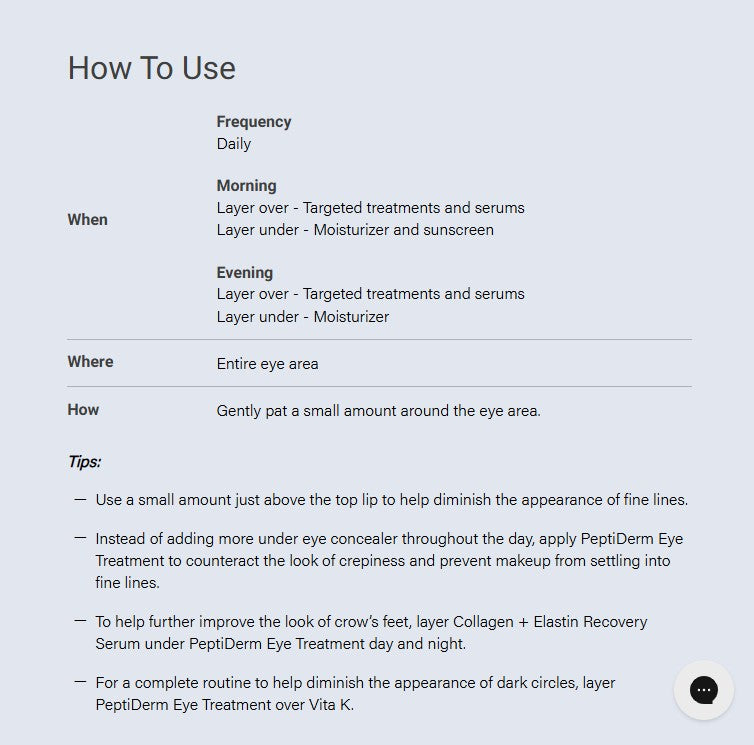 PeptiDerm Eye Treatment