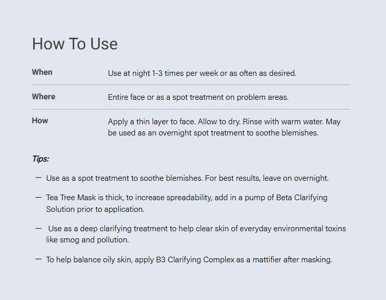Tea Tree Mask