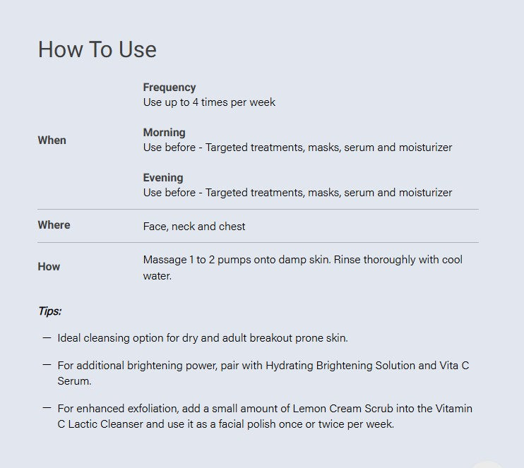 Vitamin C Lactic Cleanser